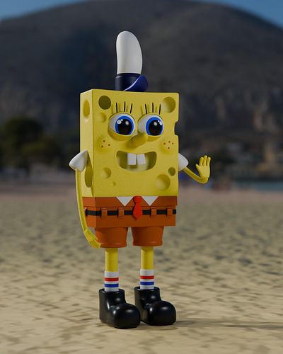 SpongeBob 3D 3d design graphic design illustration ui