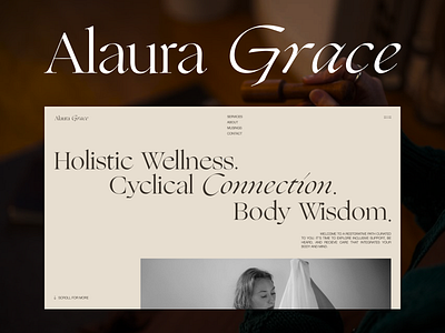 Alaura Grace | Women's Health Expert Website (UI/UX) branding health healthcare mindfulness personal website portfolio ui ux yoga