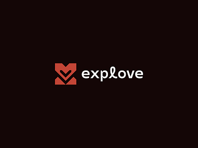 Explove Logo Design ahmet ahmet sabır heart logo idea hiking logo idea logo design nature logo idea outdoor love logo idea tracking logo idea