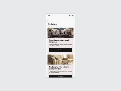 An articles view app design figma graphic design ui ux