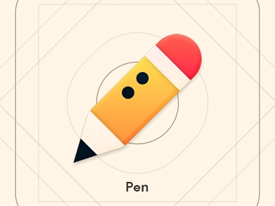 PEN design icon illustartion logo notes pack pen pencil product vector