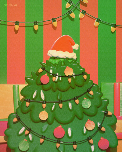 THE GRINCH 3d 3d animation c4d chistmas christmas tree cinema 4d design loop