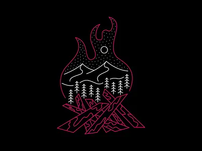 Winter Camping apparel branding campfire camping christmas eskimo holiday igloo merry christmas monoline mountain nature outdoors santa claus snow snowfall t shirt design vacation winter xmas