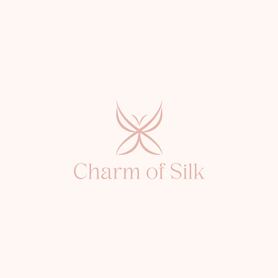 Charm of Silk branding graphic design logo minimal modern pure silk silkworm