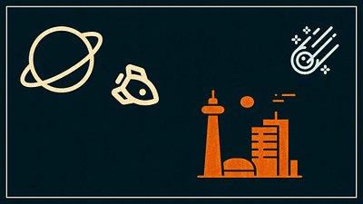 City Escape art city design graphic