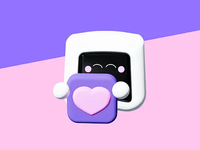 UX bot 3d graphic design