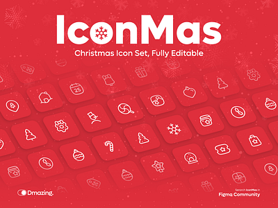 IconMas: Free Christmas Icon set – A Gift for Designers! 🎄 christmas christmasgiveaway creativeinspiration designresources figmafreebie holidaydesign icon iconpack minimal design uiuxdesign