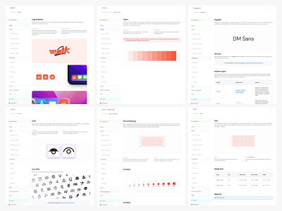 Walk2 Design Library app branding design design system figma interface logo ui