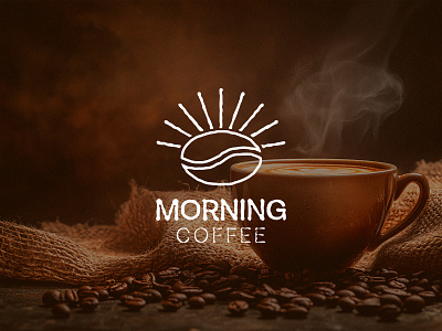 Morning Coffee (available for sale) beans brand identity branding coffee coffee beans coffee shop logo morning sun