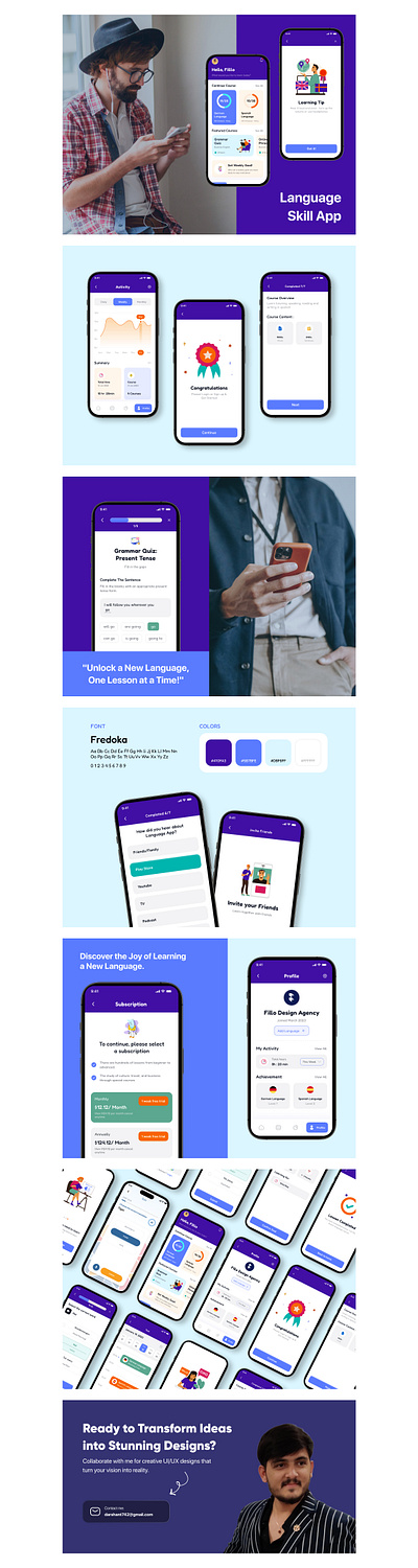 Language Skill App | Mobile App app design ui ui design ui ux design ux design web design