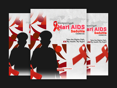 World AIDS Day aids flyer graphic design minimalist typography