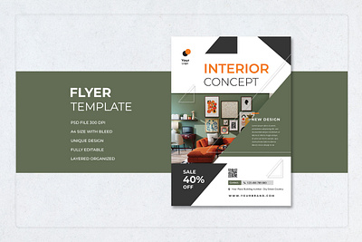 Templates Interior Design Concept Cool Modern Flyer interior design flyer