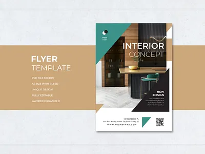 Templates Interior Design Triangle Modern Cool Flyer interior design flyer
