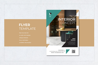 Templates Interior Design Triangle Modern Cool Flyer interior design flyer