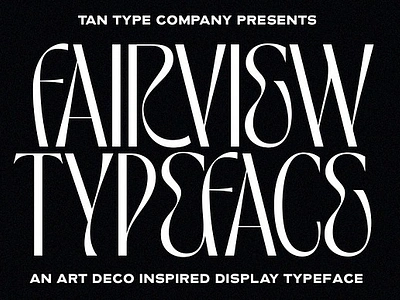 TAN - FAIRVIEW art deco font display font display typeface modern font sleek tan fairview thin font