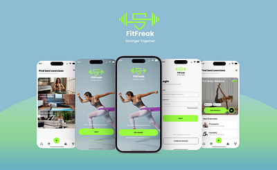 FitFreak app brand identity branding graphic design latest mobileapp trend trendingdesign ui