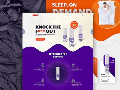 KTFO Sleep - Website Redesign ktfo sleep new website redesign sleep website typography website website design