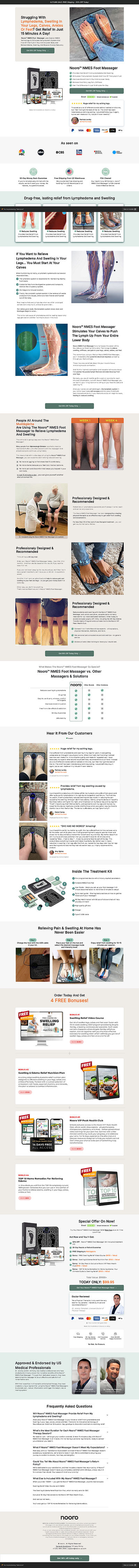 Nooro Whole Body Massager On GemPages clone gempages funnel clone gempages template clone landing page on gempages gempages funnel gempages template new gempages funnel