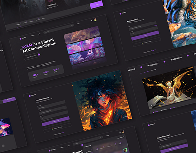 Modern UI/UX Design for Creative Hub | Art Platform Concept visual aesthetics