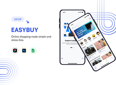 EASYBUY E-COMMERCE MOBILE APP | UI/UX CASESTUDY case study mobile app case study uiux e commerce mobile app case study ecommerce mobile app mobile app shopping app ui ux visual design