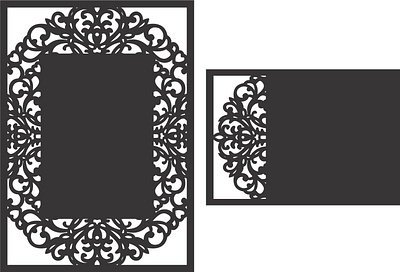 Laser cut frame design card custom service laser laser cut card laser cut card design laser cut frame laser cut wedding card laser frame lasercut card lasercut card design wedding card