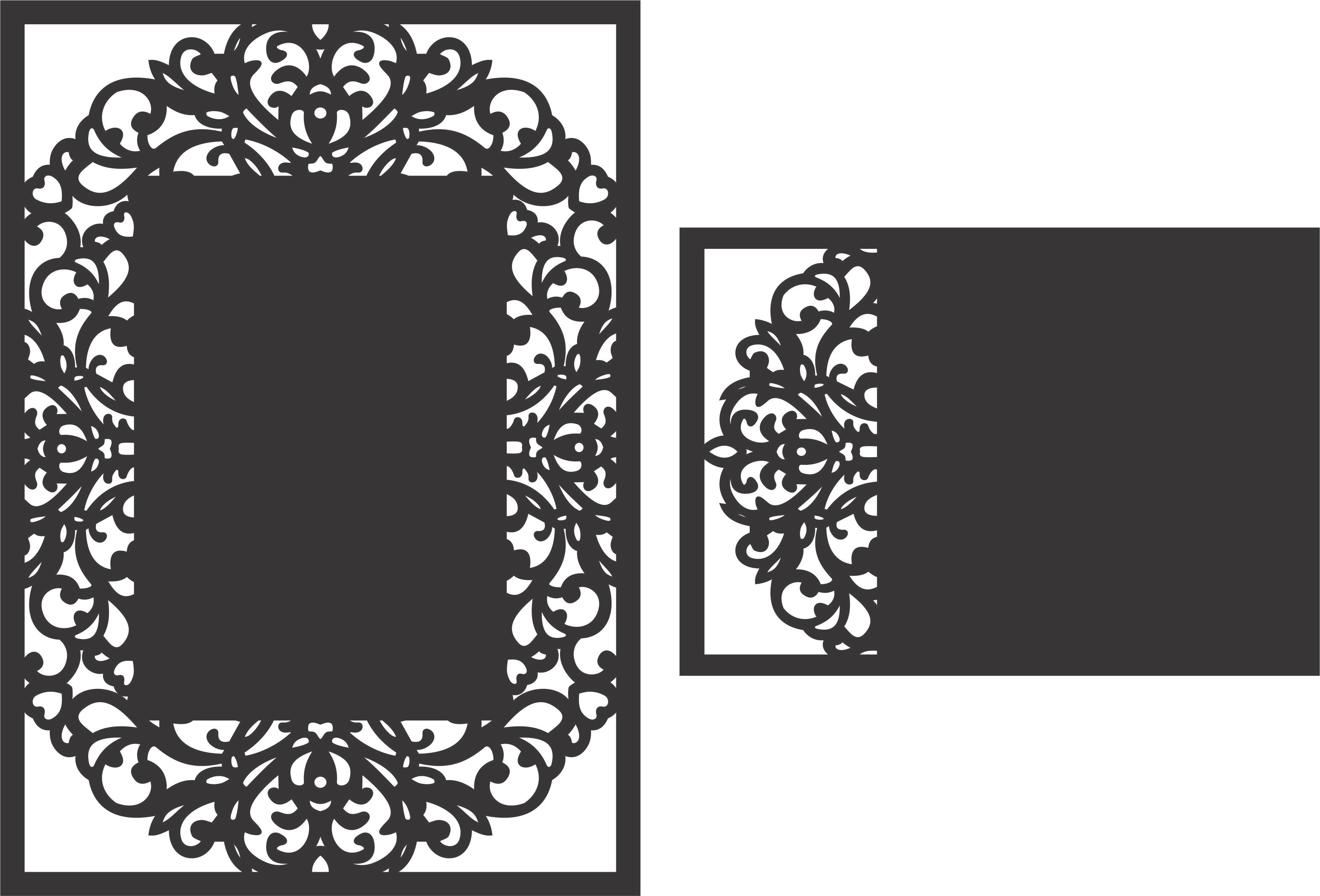 Example of Design Custom Laser Cut Invitation Card.