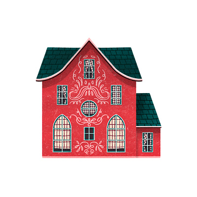 November Houses N°15 art artwork christmas curtain design house illust illustration ipad novemberhaus pattern photoshop roof structure tile tweetyheather window