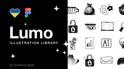 Component Illustration Library Banking banking illustrations banking screens black and white illustration component library empty states illustration flower illustration free assets hand drawn illustrations illustration money bag open source library piggy bank spot illustration ui watercolor black