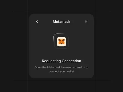 Connecting wallet 🪄✨ components connect wallet crypto crypto wallet minimalism ui ui design ui kit uidesign uxdesign web3 ui web3 wallet