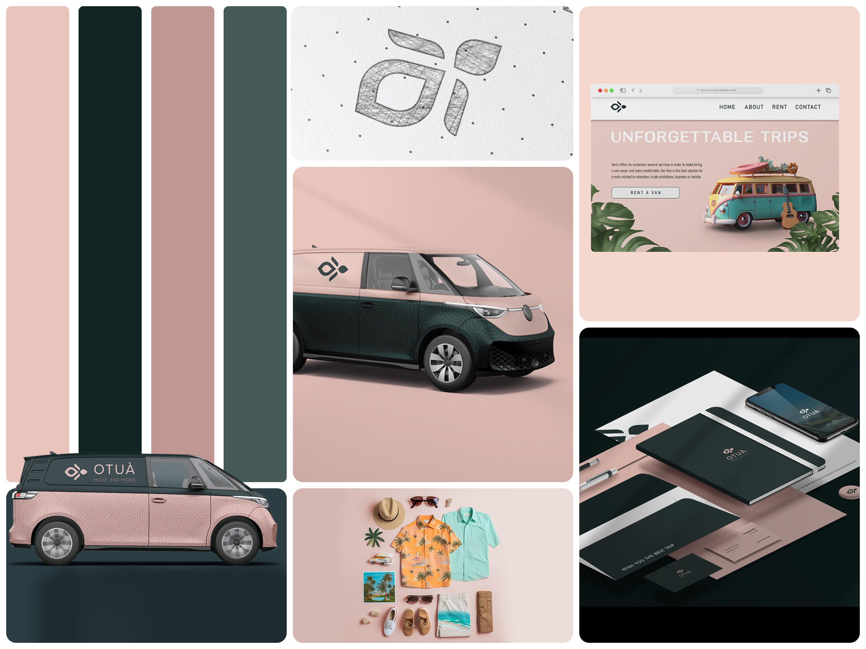 OTUA - Visual Identity brand identity branding camper camper logo camper van branding design designer graphic design graphic designer logo van van logo visual identity