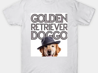 golden retriever doggo tshirt design font graphic design tshirt