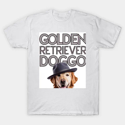 golden retriever doggo tshirt design font graphic design tshirt