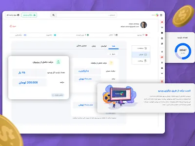 Monetizing Dashboard product product design ui ux