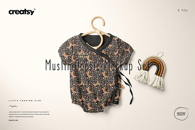 Muslin Onesie Mockup Set (20LFv.2) creatsy mock up mock ups mockup mockup set mockups muslin onesie mockup set smart object template templates