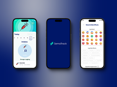 Sematrack App clean ui daily tracker habit tracker health wellness health dashboard health monitoring health tracker healthcare app interactive design lifestyle app medication tracking mental health app minimal design modern ui mood tracker personalized tracking self care app ui design ux design wellness app