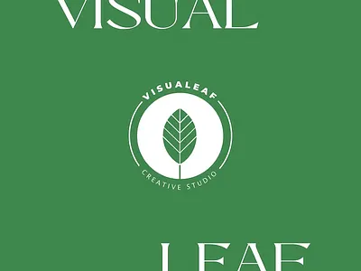 Branding for design studio -Visualeaf agency brand guidelines brand identity brand sign branding creative design creative studio design emblem green identity label logo logo design marketing packaging startup studio typography visual identity