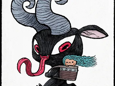 Happy Holidays! character design cute digital illustration holidays illustration kawaii krampus tweedlebop