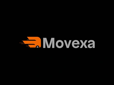 Movexa Moving Company Brand logo design brand guide brand guidelines brand identity branding creative logo design export logo graphic design importlogo logitech logo logo minimal modern modern logo moving logo orange relocation logo tech logo unique white