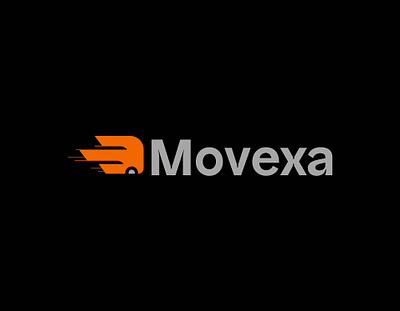 Movexa Moving Company Brand logo design brand guide brand guidelines brand identity branding creative logo design export logo graphic design importlogo logitech logo logo minimal modern modern logo moving logo orange relocation logo tech logo unique white