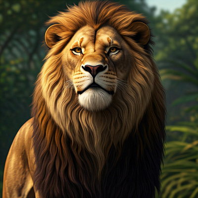 illustration lion king 3d animation