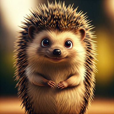 3d cute hedgehog illustration 3d animation