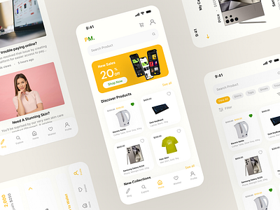 📱 PrimeMart - Mobile View Design design e commerce figma figmadesign graphic design illustration redesign typography ui userinterface ux