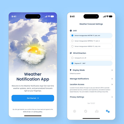 Weather Forecast App UI design branding design figma framer illustration ui uiux ux web design webflow