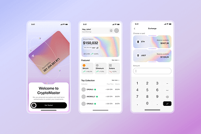 Crypto Managing App Design UI branding design figma framer illustration ui uiux ux web design webflow