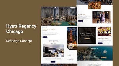 Hyatt - Redesign Concept 3d ai chicago hospitality hotel hyatt typography ui ux web design