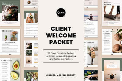 Client Welcome Packet Canva canva ebook canva template client guide client welcome client welcome guide client welcome kit client welcome packet coaching coaching template health coach herbalist welcome kit welcome packet welcome template wellness business