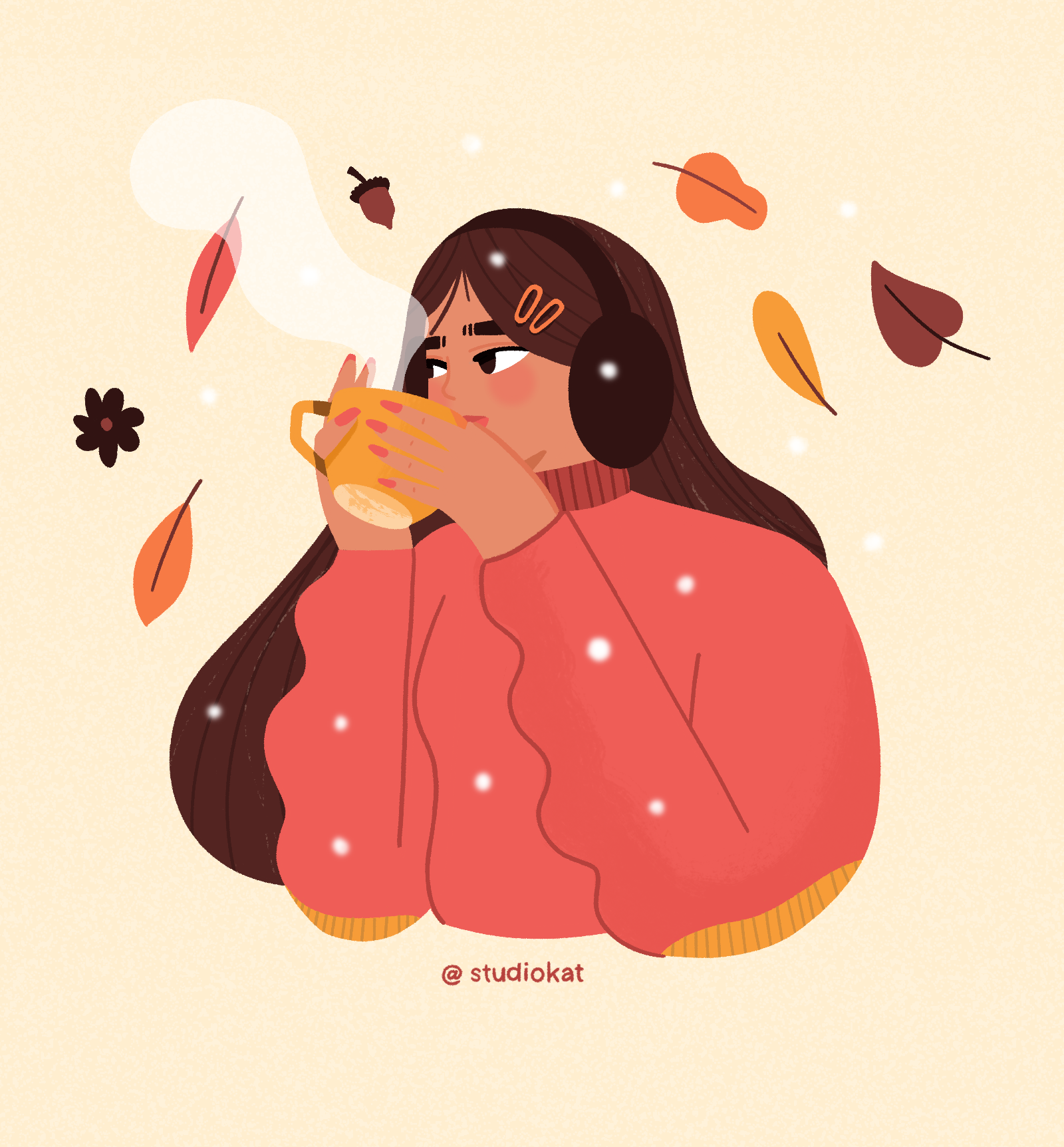 .merry xmas art character design illustration plants procreate texture