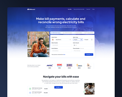 Billboard - Logo and Product Design design fintech landing page product design ui uiux design