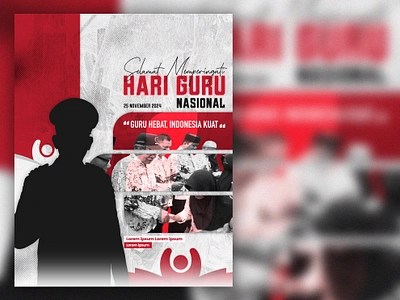 Hari Guru Nasional | flyer flyer graphic design hari guru indonesia minimalist teachers day typography