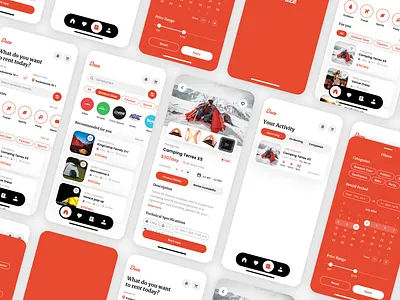 Daze Rentals - UX/UI App Proposal app clean graphic design inspiration interface marketplace minimal mobile rentals ui ux uxui